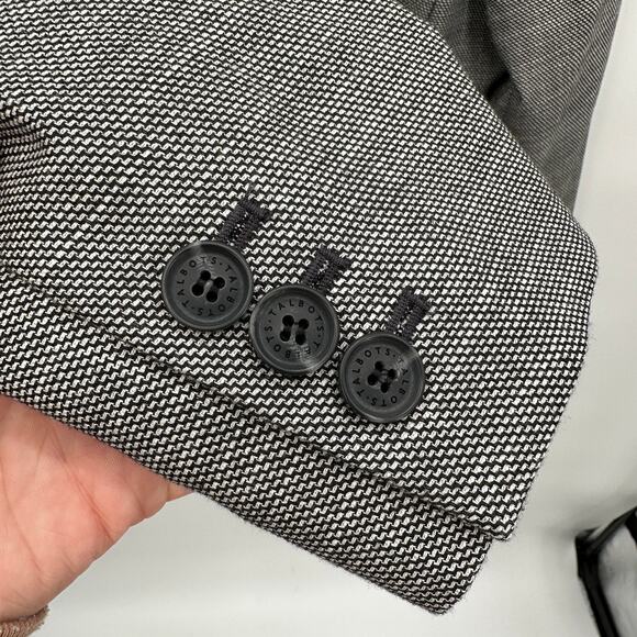 Talbots Black & White Notched Collar Double Button Blazer // 8 - Picture 6 of 9